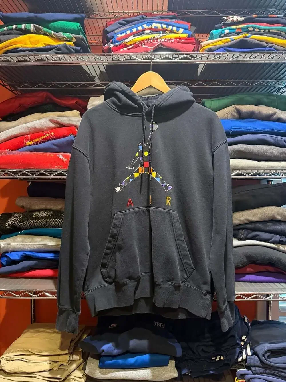 Jordan AJ3 Graphic Fleece Pullover Hoodie Black (DD5244-010) Men’s Large